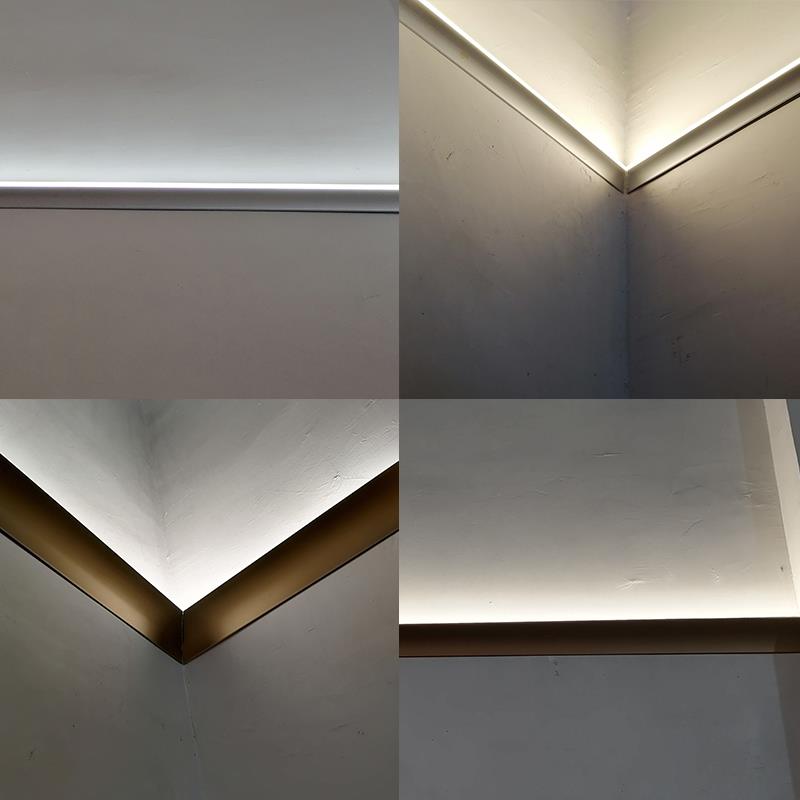 家用墙顶角洗墙灯 明装led线条灯带氛围灯客厅卧室吊顶天花线性灯