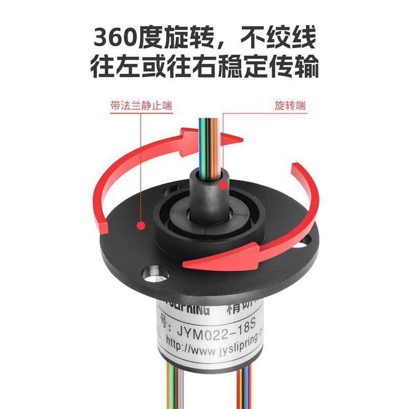微型帽式信号滑环集电环导电环电刷旋转连接器4/6/12/18/24/36路