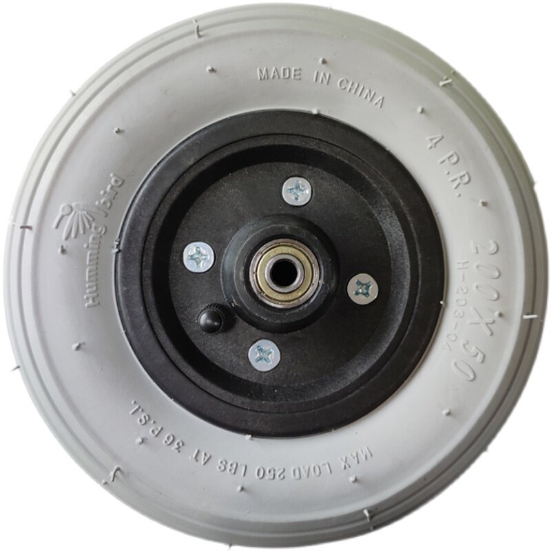 电动轮椅实心充气轮胎配件8/10寸前轮轮子通用九圆互邦贝珍鱼跃