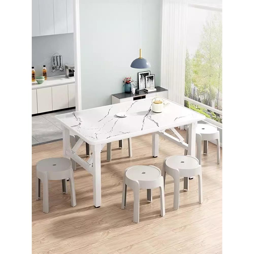 折叠桌子家用出租屋长方形餐桌简易饭桌户外夜市便携可折叠摆摊桌