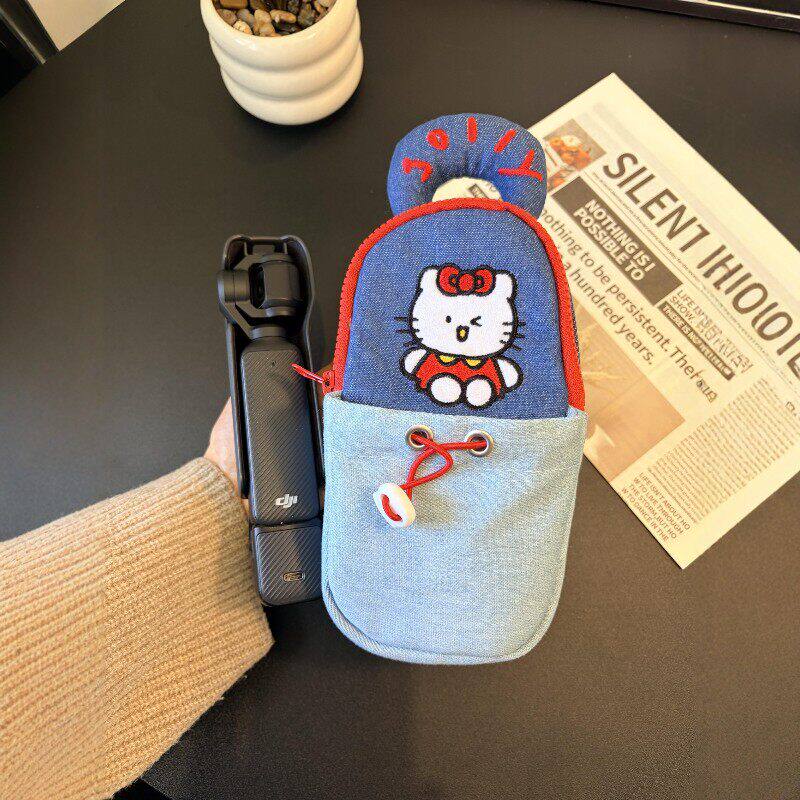 可爱小猫收纳袋大疆pocket3保护套猫咪云台相机包便携旅行斜挎包
