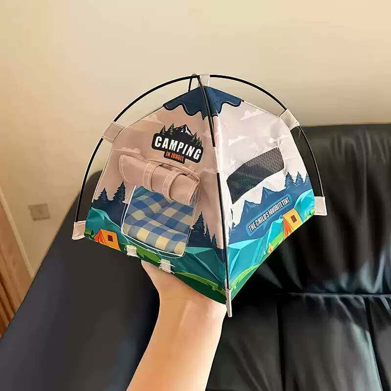 迷你小帐篷桌面摆件工位玩具打工