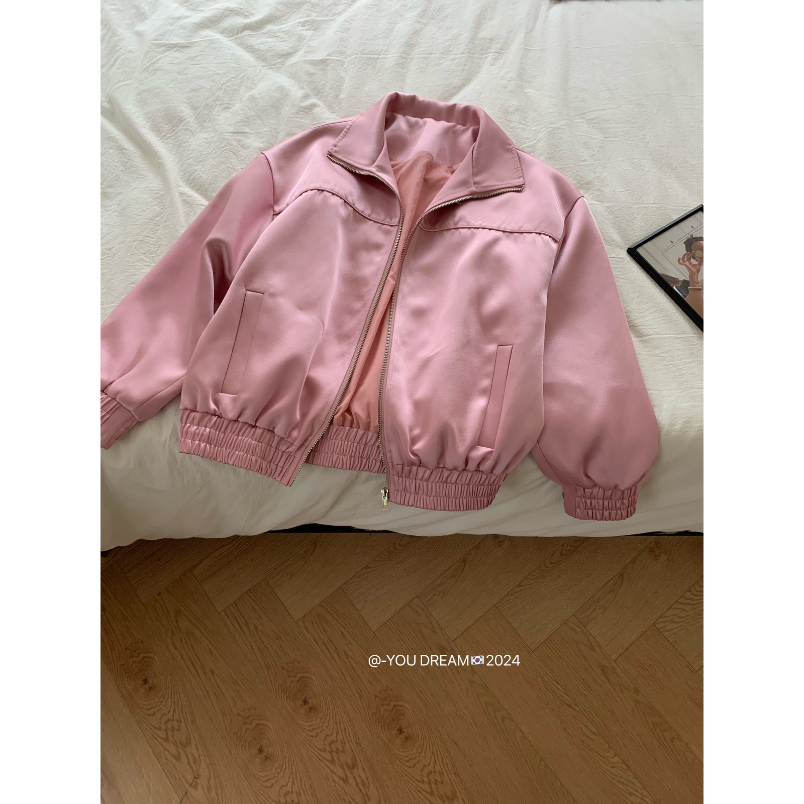 【实体店同步】YOU DREAM韩标韩系ins时尚翻领棒球服夹克刺绣宽松