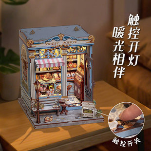 CuteBee甜心玛丽手工diy小屋晴空咖啡房子拼装模型微缩毕业礼物