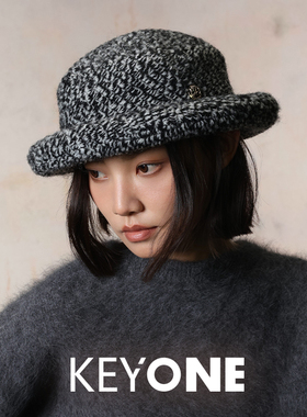 KEYONE2025新款复古贝雷帽子女八角帽粗花呢时尚画家帽秋冬