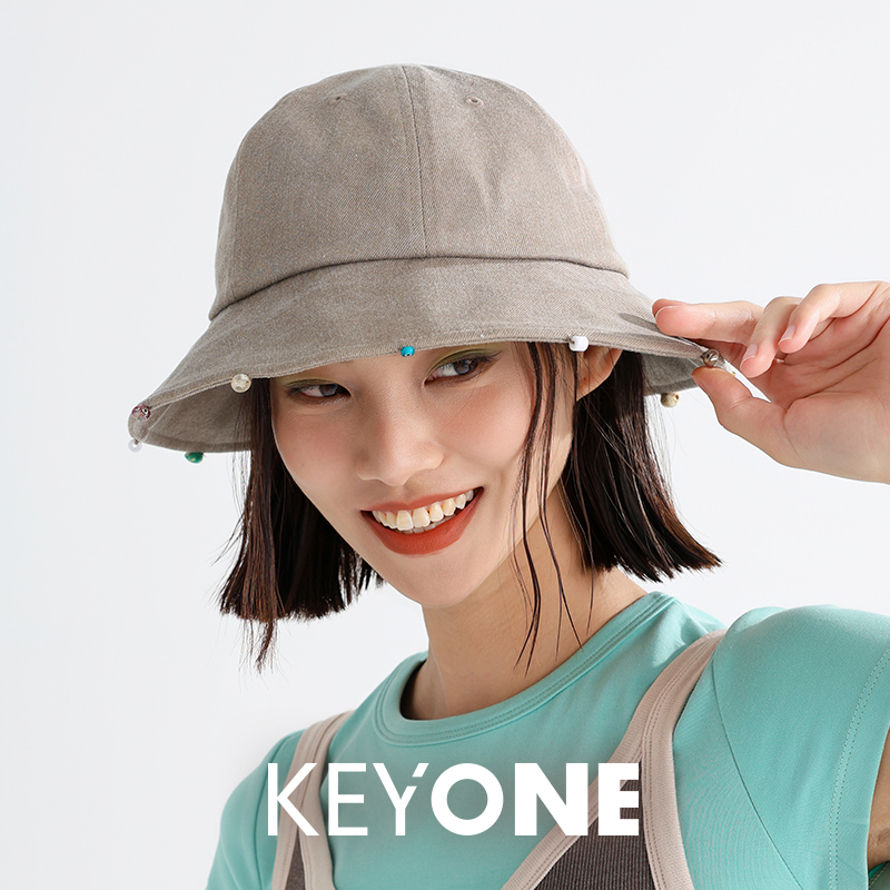 KEYONE 渔夫帽女出游盆帽轻奢春季遮阳显脸小百搭防晒休闲旅游帽
