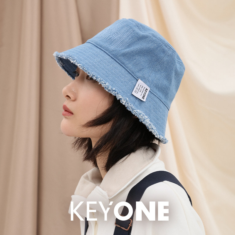 KEYONE 渔夫帽女出游盆帽夏季遮阳显脸小百搭休闲防晒UPF+50