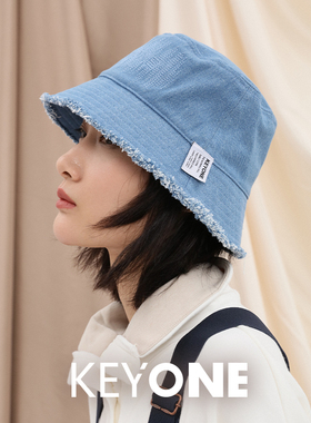 KEYONE 渔夫帽女出游盆帽夏季遮阳显脸小百搭休闲防晒UPF+50