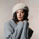 KEYONE毛绒贝雷帽女秋冬百搭显脸羊毛小画家帽经典 款 毛茸茸帽子