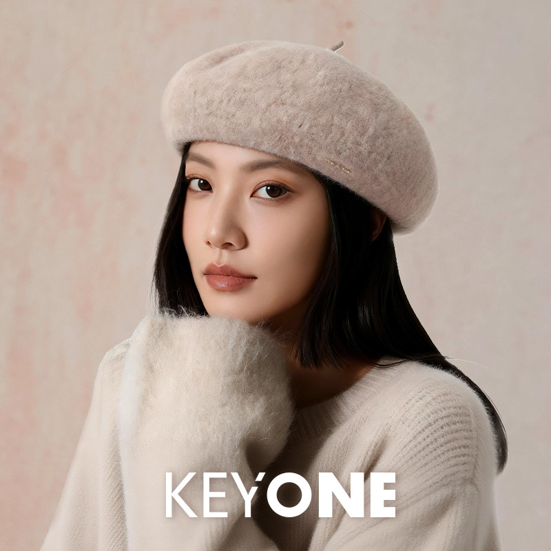 帽仕汇 帽子女秋冬日系画家帽冬季英伦复古南瓜帽羊毛大头贝雷帽