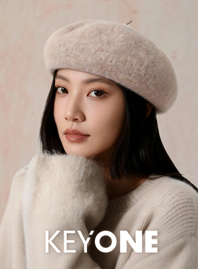 帽仕汇 帽子女秋冬日系画家帽冬季英伦复古南瓜帽羊毛大头贝雷帽