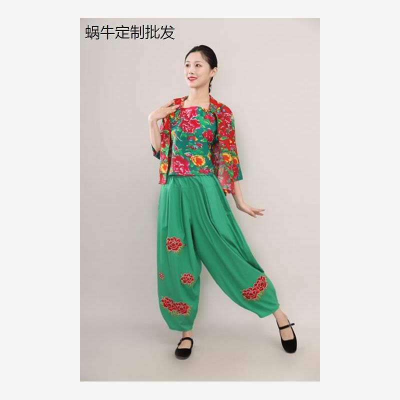 棉麻打鼓服舞蹈服装大码
