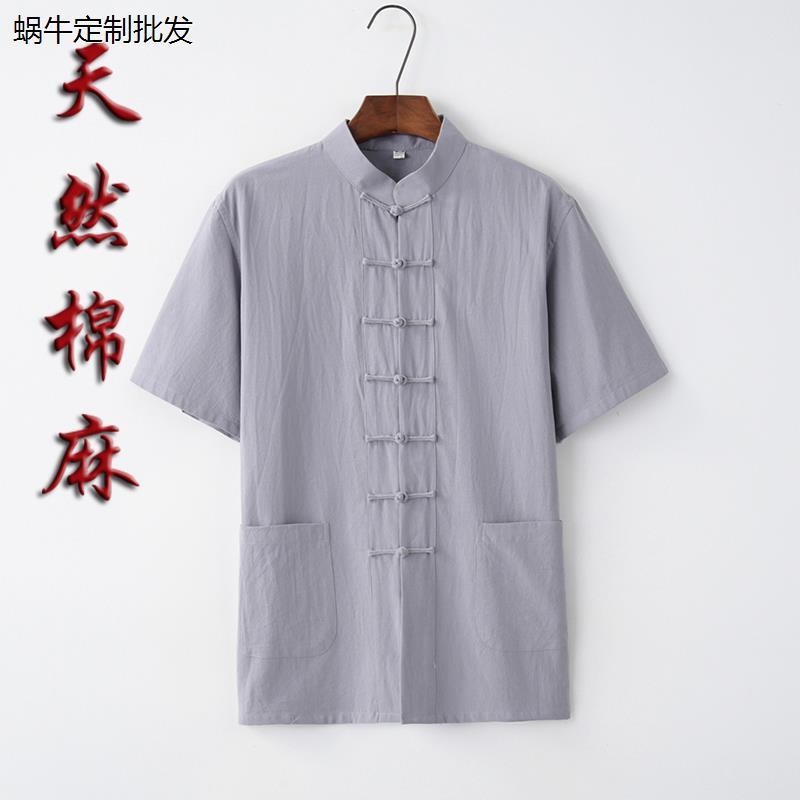 夏季薄款棉麻中老年唐装