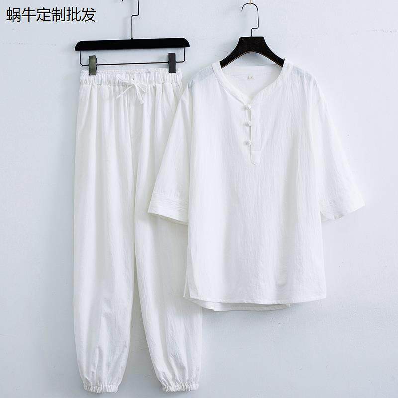 中国风禅服茶服居士服套装中式唐装古装男士汉服佛系古风和服男装