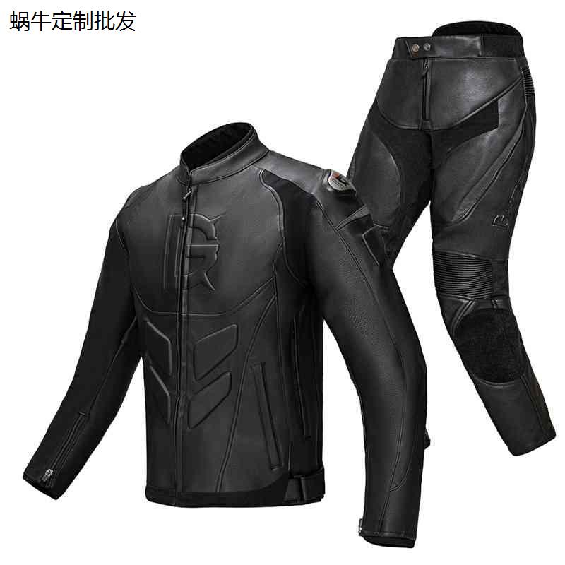 冬季摩托车骑行防寒服机车男女骑士皮裤套装服皮衣车防摔赛车服