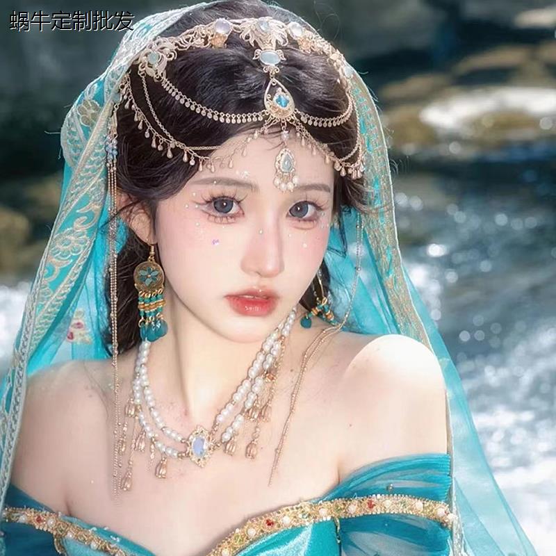 西域异域风公主流苏珍珠