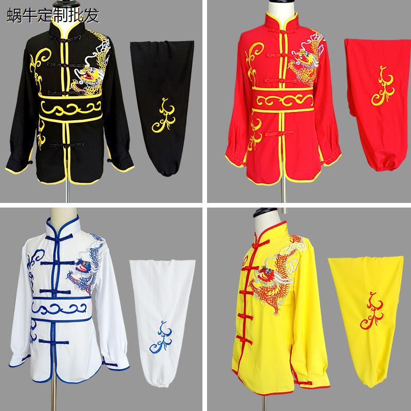 武术服装刺绣龙男女长袖