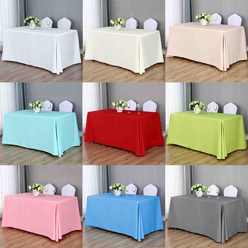 优选定制桌布布艺酒店活动办公长方形台布加厚签到长条桌纯色会议