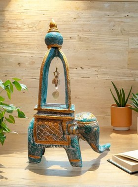 优选东南亚风格实木大象装饰品摆件泰式客厅餐厅家居工艺品桌面摆