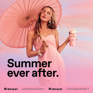 Stanley1913xLoveShackFancy联名款保温杯吸管杯大容量水杯礼盒装