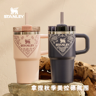 STANLEY吸管杯西部牛仔系列 保温杯20oz车载不锈钢大容量巨无霸杯