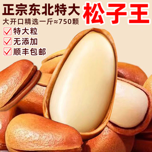 顺丰超大颗粒开口松子2025年新货特大东北松子王坚果官方旗舰店