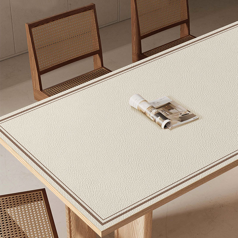 皮革餐桌垫轻奢高级感桌布防水防油免洗防烫长方形现代简约茶几垫