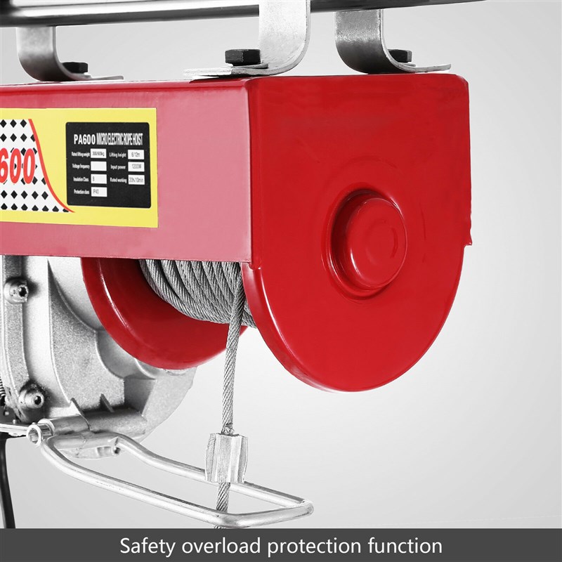 1320lbs电动葫芦升降机迷你电动绞车遥控钢丝绳葫芦桥式起重机器