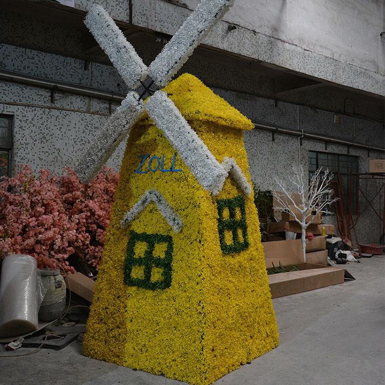 市政工程景观风车大型防腐木荷兰风车公司广场售楼处道具美陈摆件
