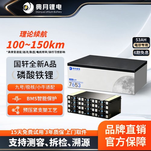 典月锂电池76V53AH全新国轩A品