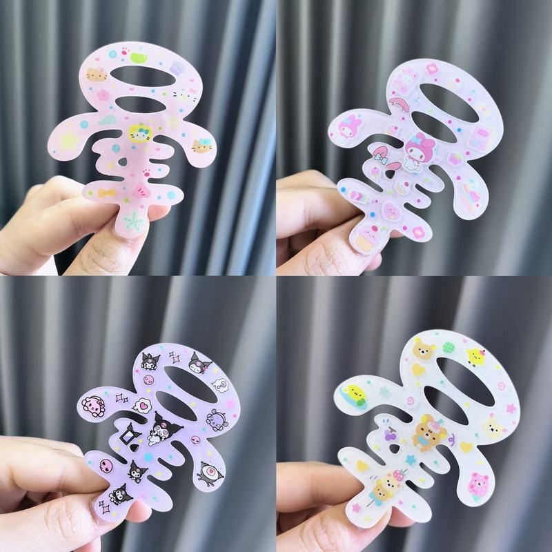 少女甜美鸭嘴卡通小熊夹猫咪刘海