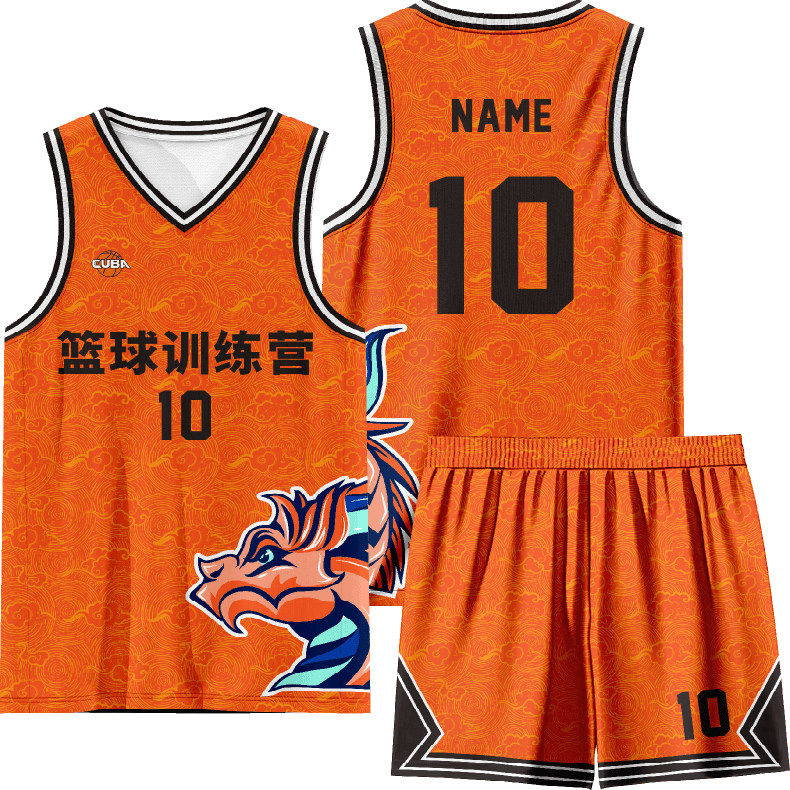 篮球服套装男定制大学生团队比赛运动训练团队美式篮球衣订制印号