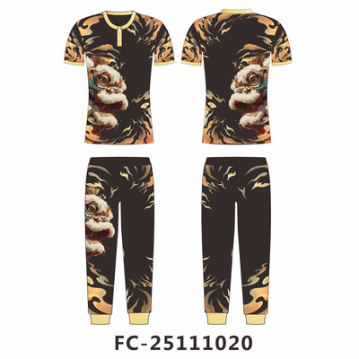 2026贺新年舞狮服成人醒狮套装男吴川游神儿童长袖长裤训练服定制