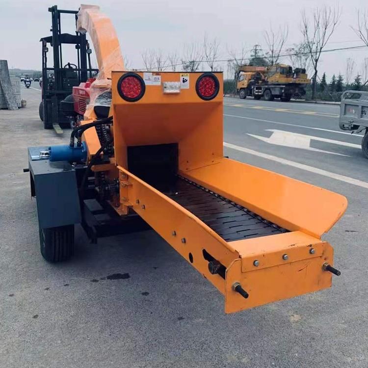 自吸式果树枝根粉碎园林树枝根破碎机移动式柴油机枝条粉碎机器