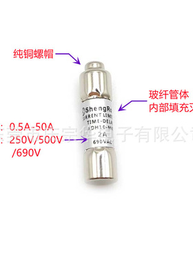 10X38延时保险丝FNQ-R-30-20-10-5-2A30A600VAC慢断熔断器