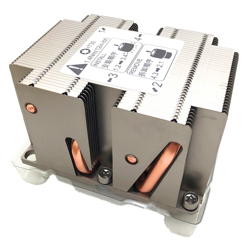 工厂直销电脑CPU散热器3647平台narriw被动式4铜管2u服务器散热片