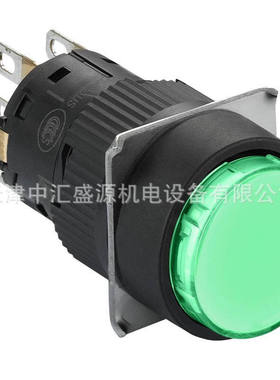 XB6EAF3J2F带灯按钮塑料一体式12V圆形自锁2NO/NC绿色按钮