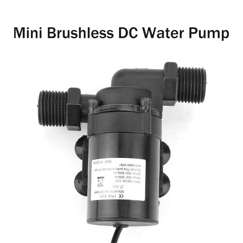 1套 电动JT-660D直流无刷水泵25W DC12V 口径20mm(每分钟16.7升)