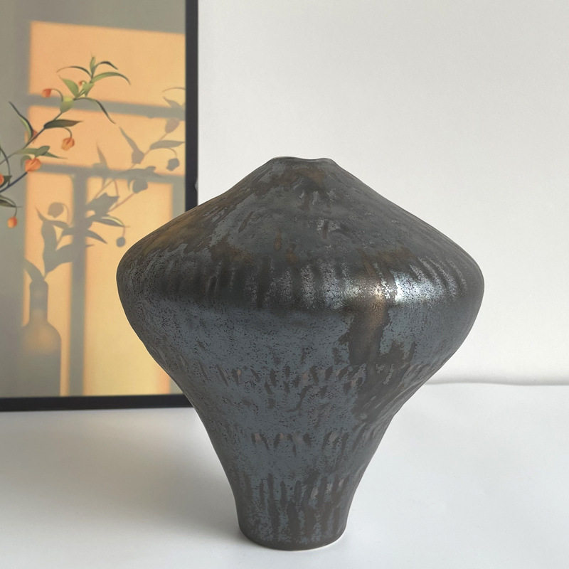 新中式陶瓷花瓶摆件客厅干花复古高级感样板间餐桌陶罐花器装饰品,模玩/动漫/周边/娃圈三坑/桌游,文化/体育周边,淘宝优惠券,粉丝福利购,淘宝优惠卷