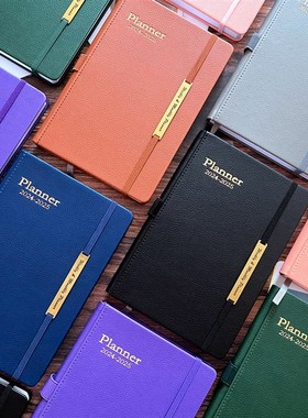 优选2024-2025planner日程本周计划月计划本规划师18个月英文A5笔