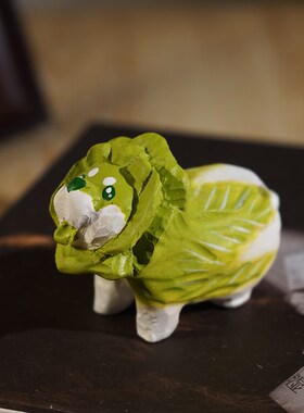 优选《小菜狗》手工木雕小摆件卡通公仔可爱搞怪趣味桌面装饰品礼