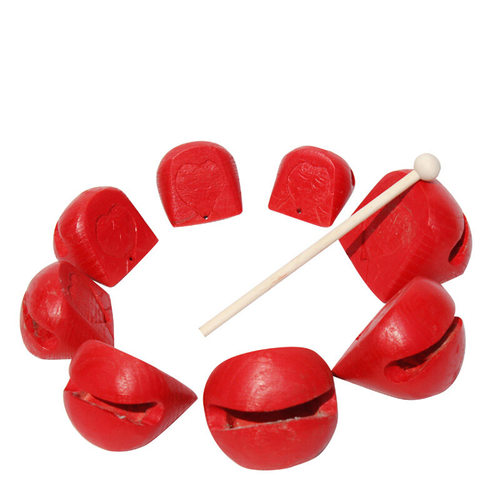 优选木鱼打击乐器8音小木鱼儿童木鱼木鱼梆子木质鱼型梆子打击乐