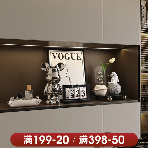 优选贝汉美轻奢入户玄关摆件家居饰品餐边柜客厅钥匙收纳托盘高档