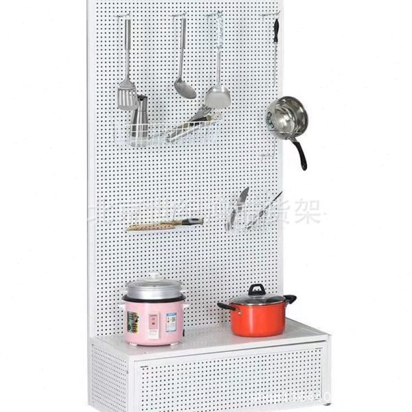 厂促洞洞板多孔货架落地收纳手机饰品展示架五金工具挂板置物移动