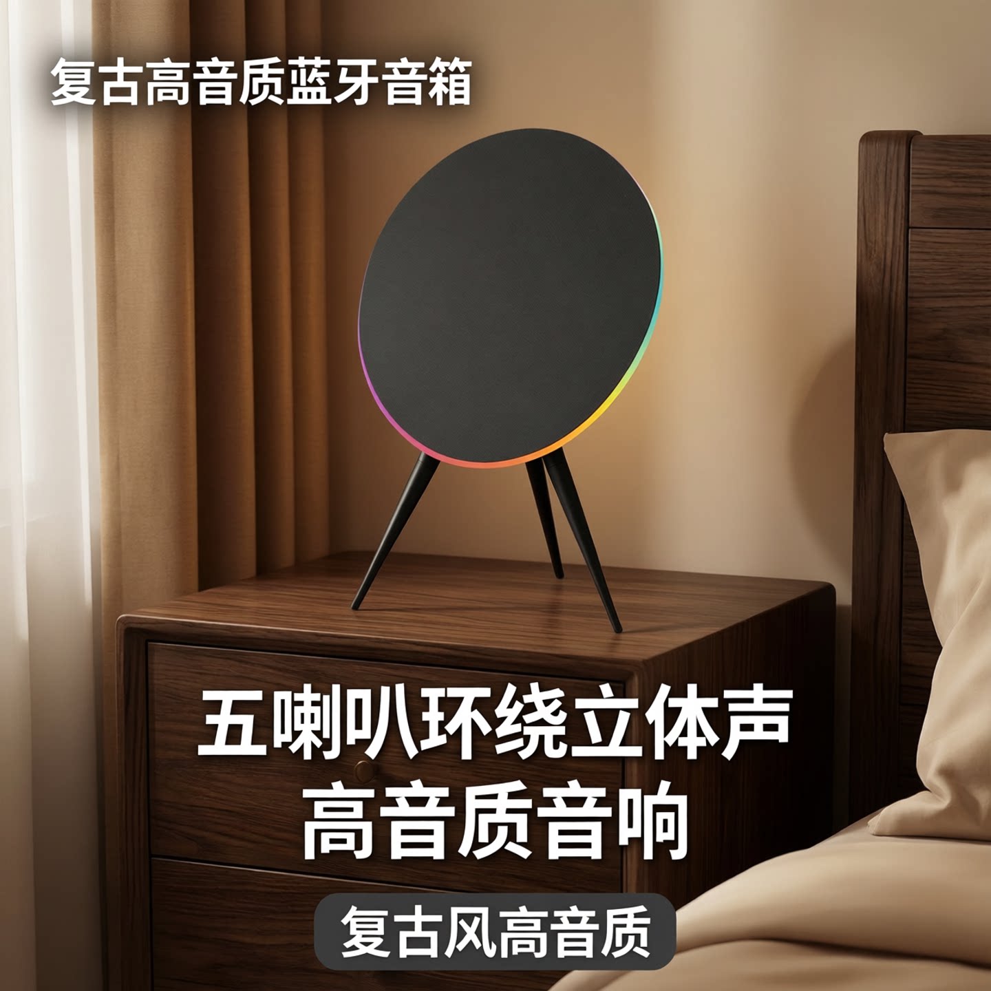 RHEINSOUND华强北B&OA9尺寸飞碟蓝牙音响家用客厅立体声落地音箱