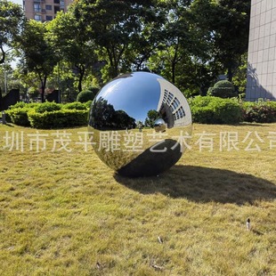 304/316不锈钢球体高亮光镜面空心球园林绿地大圆球广场水池花园