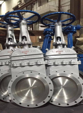 耐高温1000℃阀门310S手动不锈钢刀型闸阀DN250暗杠刀型闸阀DN200