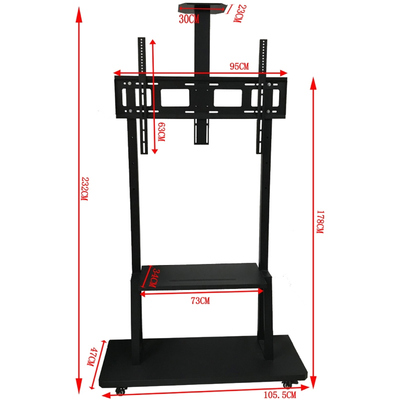 large size  movable tv trolley stand