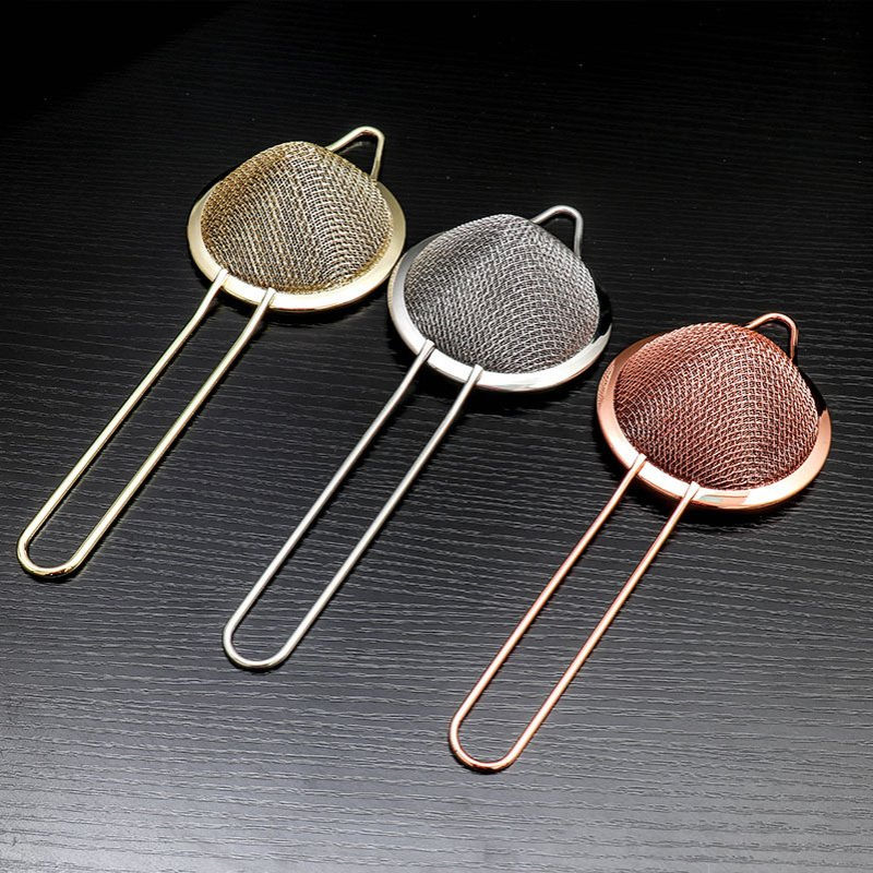 304不锈钢鸡尾酒过滤器三角双层过滤网日式过滤网酒吧调酒工具9cm