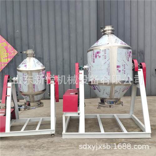 颗饲粒搅料混合机 化工干粉鼓式拌机 腰鼓搅式不WYW锈钢混合拌机
